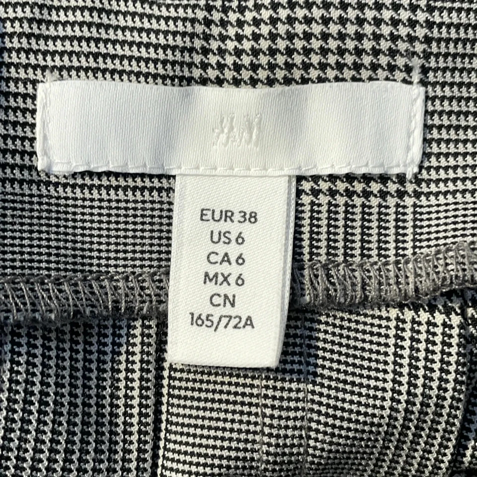 H&M, jupe, taille : 38, gris, élasthanne/polyester/viscose, carreaux, femmes ... - Photo 3/4