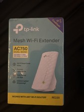 TP-LINK AC750 RE220 Mesh WiFi Range Extender Covers Up to 1200 Sq.ft White