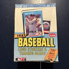 1987 Fleer Baseball Wax Box With 36 Unopened Packs BO JACKSON, BONDS, LARKIN RC