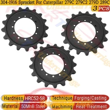 3pcs 12 Holes 17 Teeth Sprocket For Heavy Duty CAT 279C/279D 289C 299C/299D