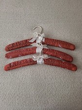 3 Neiman Marcus Branded Padded Hangers with Bows 15in for Suits Coats Sweaters