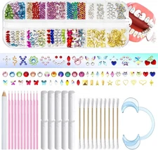 690 pcs Teeth Gem Kit, DIY Crystals Teeth Diamonds Jewel Kit for Girls & Boys...