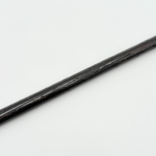 Antique Silver-Capped Wooden Crook Cane – Hallmarked AR, 90.5cm - Picture 15 of 17