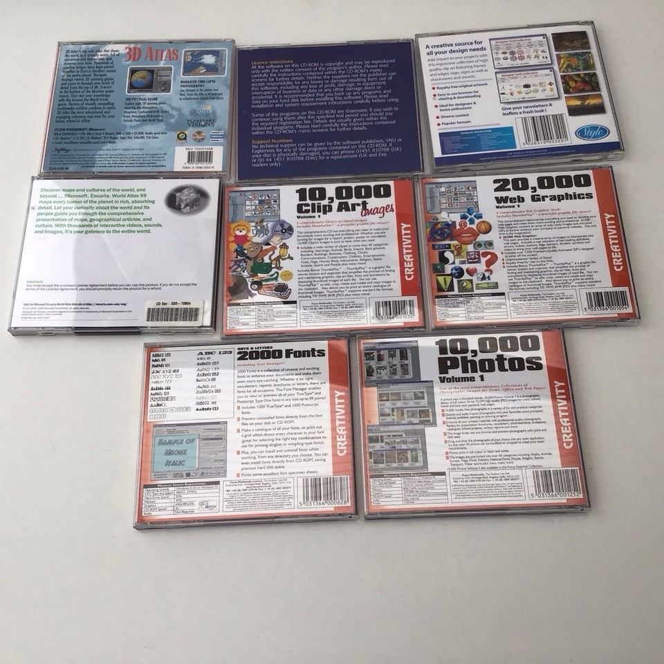 Microsoft Cd Rom Ebay Microsoft Encarta 99 atlas and bundle PC Cd-Roms English Edition ...