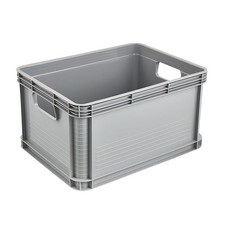 Boîte de Rangement Boîte d'étagère Boîte de Stockage Grise 20 L
