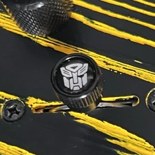 Kinnatone Autobot black  Strat Tele Schecter switch tip Knob Blade Style