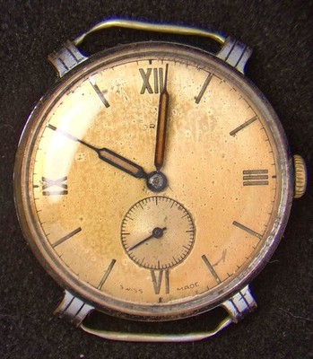 Oris Hilfszifferblatt ausgefallene Lug Herren Handaufzug Cal. 291 Vintage Swiss Uhr -- läuft