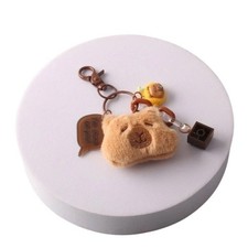 Matching Plush Teddy Bear Keychains Set of 2 Kawaii Bag Charms Gift