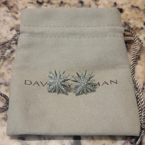 David Yurman Women's 925 Silver Snowflake Stud Earrings
