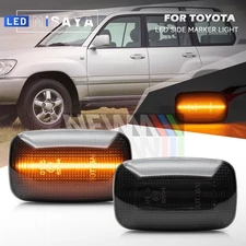 Smoked LED Side Marker Turn Signal Light For Toyota Land FJ Cruiser Prado 90 100