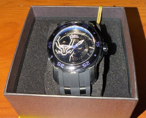 Invicta Marvel Black Panther Limited Edition Watch 40083 48mm Box & Papers