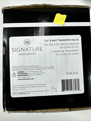 Signature Hardware SH6103 3/4" 6 Way Transfer Valve - Picture 2 of 3