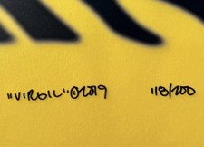 VIRGIL ABLOH LITHOGRAPH Sign #Designer#Rare COA SN#/200 RARE Reaper1 CUSTOM ART