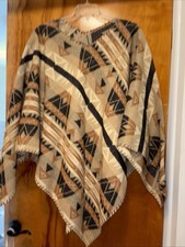 Ralph Lauren Poncho Aztec Navajo Southwestern Blanket Serape