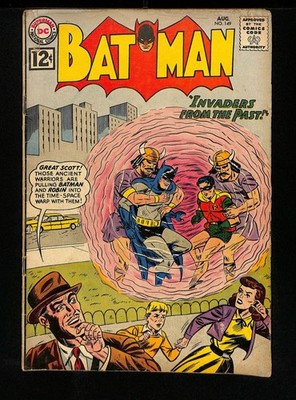 Batman #149 VG- 3.5 Invaders From The Past!  Sci-Fi Batman Story! DC Comics 1962