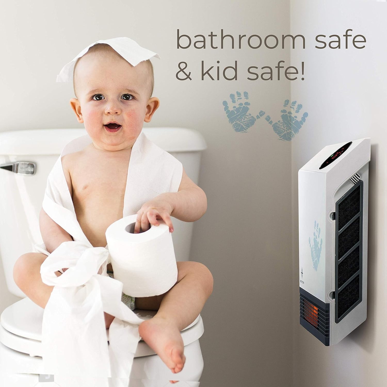 Compact Infrared Quartz Heater with Built-in Thermostat & Remote Control - 1000W