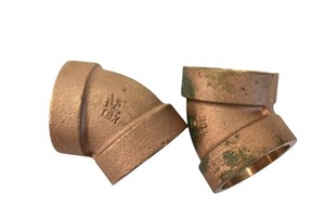 1-1/2 In Bronze 90 Degree Socket Elbow Pipe Fittings Lot Of 2 Class 400A