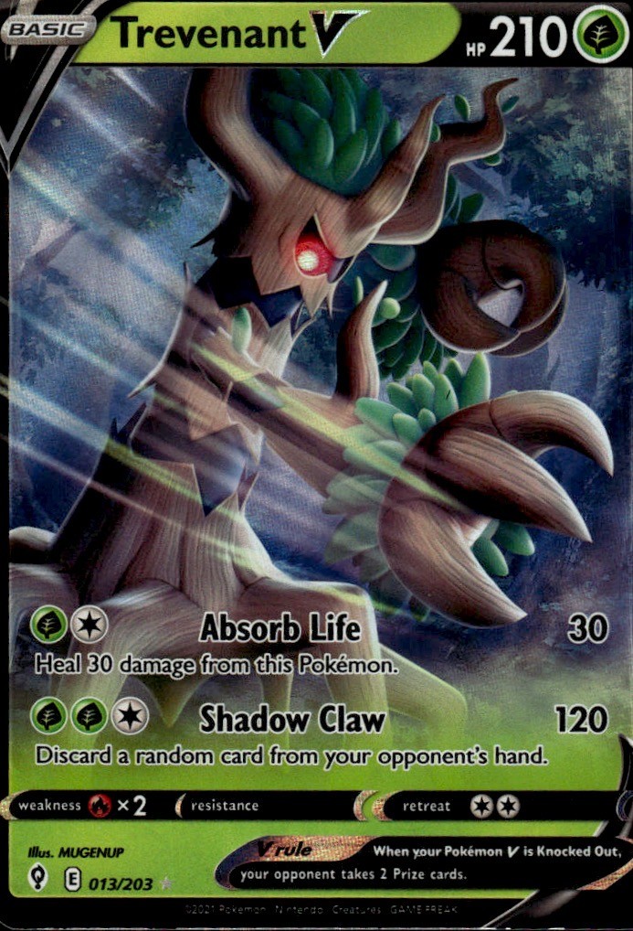 Trevenant V Holo Ultra Rare SWSH07: Evolving Skies 013/203 NM