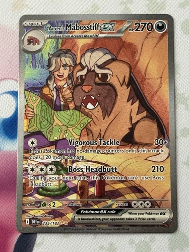 Arven's Mabosstiff ex 235/182 Sv10: Destined Rivals Special Illustration Rare NM