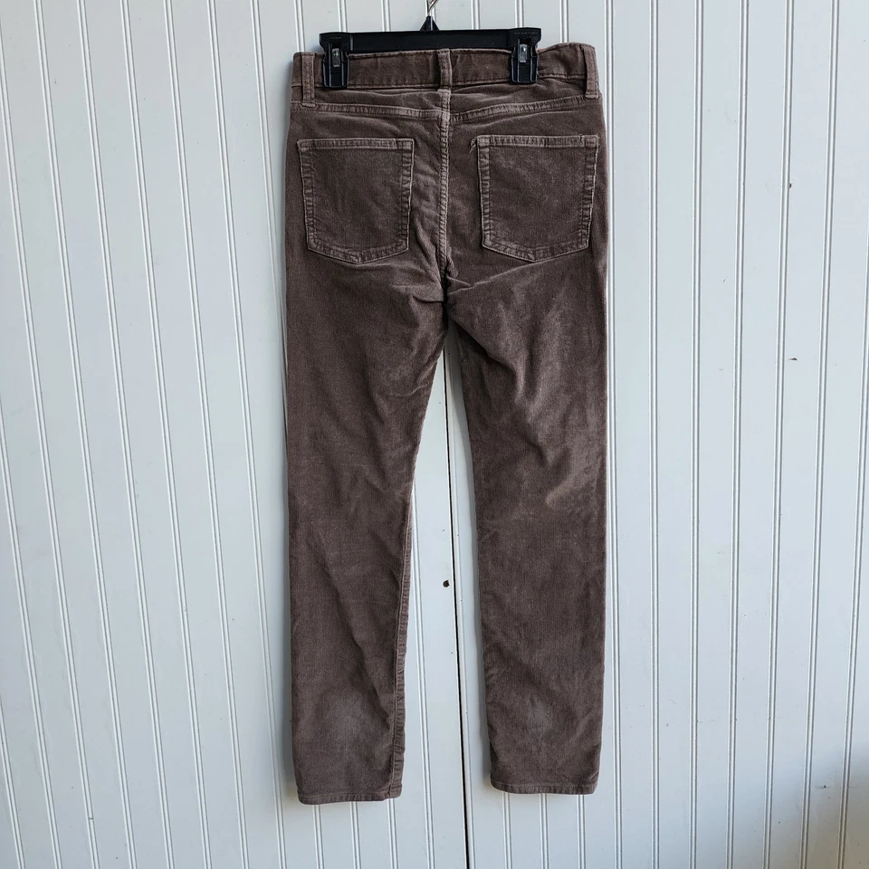Pantalones de pana suaves elásticos Crewcuts para niños marrón cintura ajustable talla 12 Foto 2 de 4