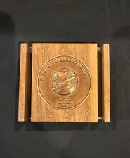 Vintage 1960s United Airlines 100,000 Mile Club Business Card Holder Paperweight