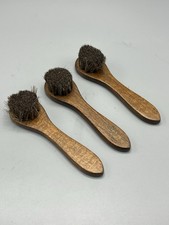 3 Three Horsehair Shoe Shine Brush Dauber Applicator Polish Cleaning Leather