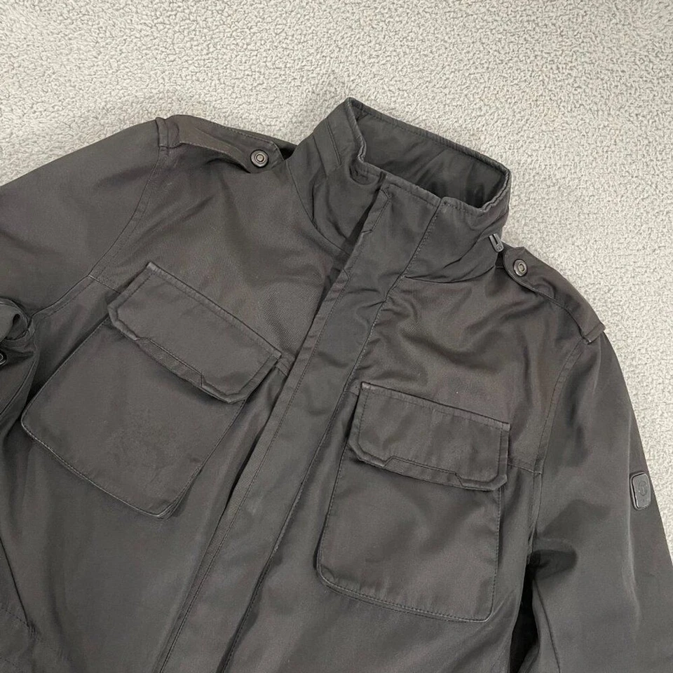 Tumi Tech Jacket Men M Black Utility Packable Hood Full Zip - Image 2 of 4