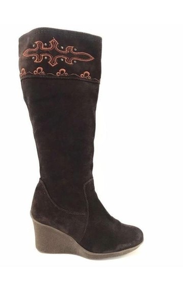 Women Clarks Heels Brown Suede 39 #1QE9