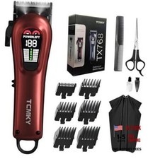 Hair Clippers for Men Professional Clippers for Men Cordless Corded Barber Red