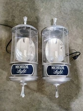 Vintage Michelob Light Beer Wall Sconce Lighted Sign 1982 USA Made