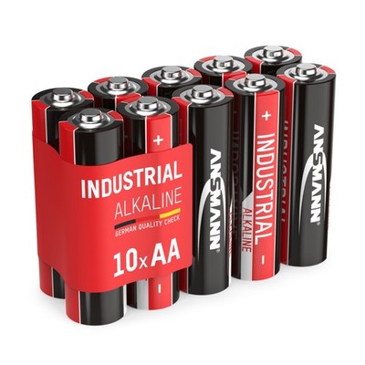 10x ANSMANN Industrial Batterie AA Mignon 1,5V - LR6 Alkaline (10 Stück)