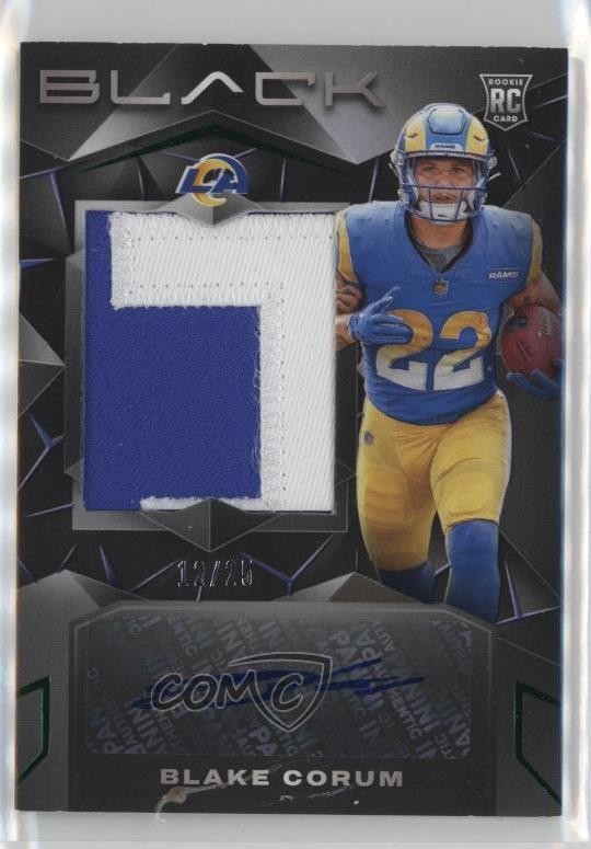 2024 Panini Black Emerald 12/25 Blake Corum #219 RPA Rookie Patch Auto RC 16wc