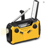 Emergency Hand Crank Solar Radio FM/AM Flashlight USB Power Bank 4000mAh