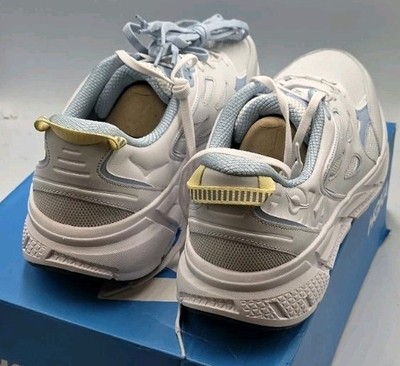 Hoka One U Clifton L Suede White Baby Blue Running Shoes Men's 13