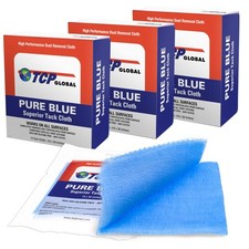 TCP Global - Pure Blue Superior Tack Cloths - Rags Box of Large,