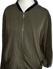 AJC original art Seide Blouson/Jacke NEUw Damen 40/42 khaki UVP 81,00 €