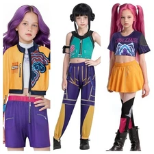 Halloween Demon Costumes PopSinger EmbroideryCoat Top Shorts Costume Dance Stage