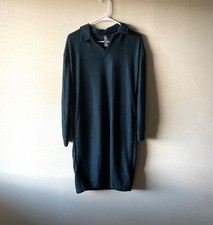 Mondetta Women's Collared Long Sleeve Waffle Knit Sweater Dress Blue Size S. 133