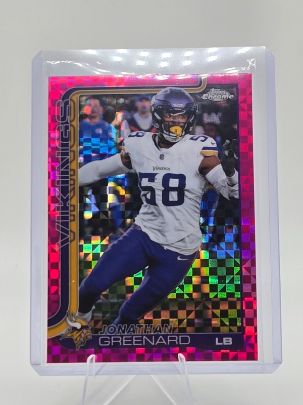 2025 Topps Chrome Football Jonathan Greenard #197 Hot Pink X-Fractor