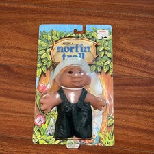 Adopt A Norfin Troll - Dam 80s Doll Orange Hair Outfit 5" Fisherman Vintage