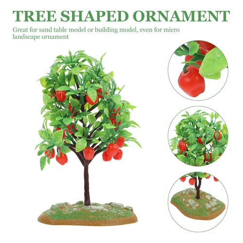 2Pcs Artificial Apple Trees Simulation Fruit Tree Ornaments Sand Table Decors US - Picture 10 of 12