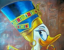 Daisy Duck Inspired by Egyptian Queen Nefertiti Tony Fernandez Original Painting