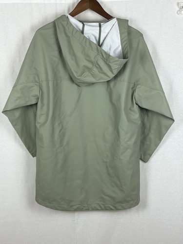 Chaqueta de lluvia con capucha forrada de goma Zara para mujer verde 13-14 - Imagen 2 de 6