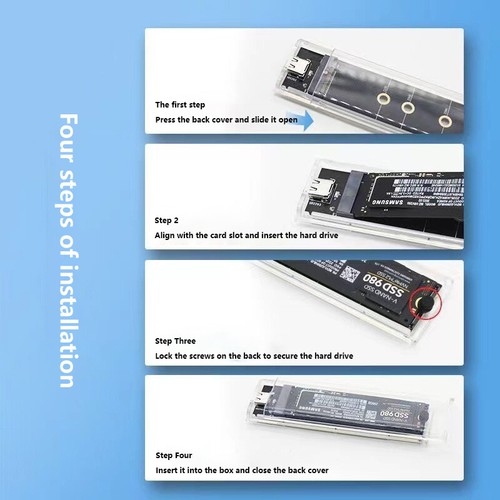 M.2 NVME PCIe /NGFF SATA /Dual Protocol SSD USB Type C 10Gbps M2 Hard Disk Box - Afbeelding 11 van 15