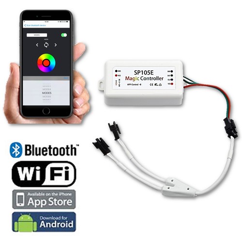 1) 7 "Bluetooth RGB SMD LED Color Chasing Halo Shift Angel Eye H4 Headlight Cada uno - Imagen 11 de 12