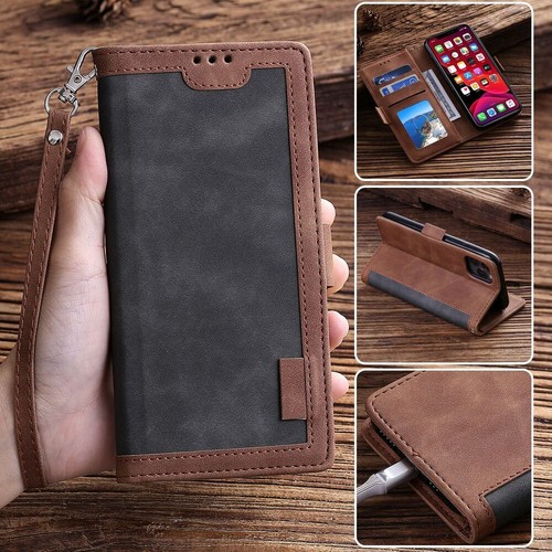 For iPhone 14 Pro Max 14 Plus 13 12 11Pro Leather Flip Magnetic Card Wallet Case - Photo 17 sur 17