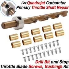 For Quadrajet Carb Primary Throttle Shaft Bushing Repair Kit W Custom Drill Bit For Quadrajet Carb Primary Throttle Shaft Bushing Repair Kit W Custom Drill Bit