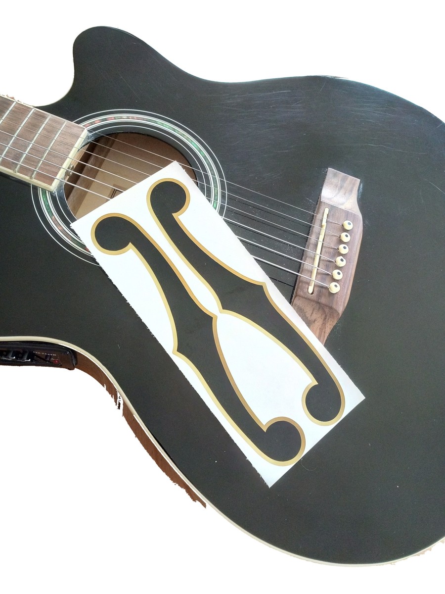 Adesivi Faux Holes Per Chitarra In Vinile - Effetto Usato, Colore Nero | Facili Da Applicare - Foto 10