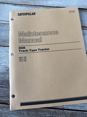 Caterpillar D8K Dozer Maintenance Lubrication Manual Book Shop 66V 77V ...