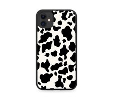 Black and White Cow Print Rubber Rubber Phone Case Pattern Skin a204